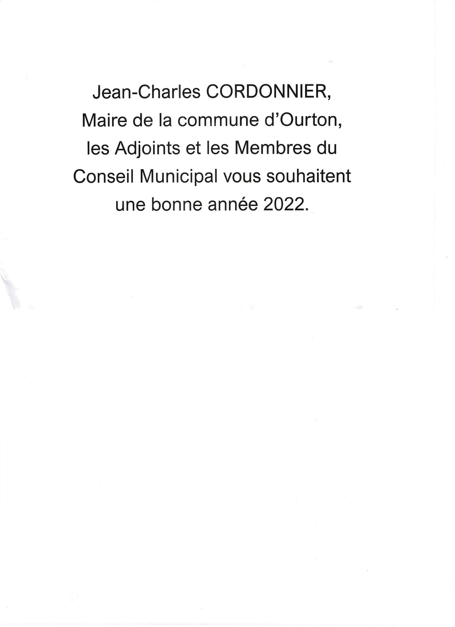 meilleurs voeux 2022 – Commune d'Ourton